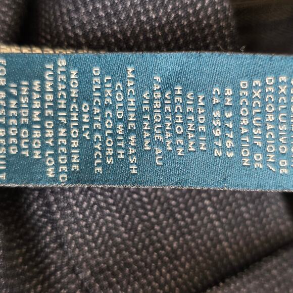 Perry Ellis Dress Pants Gray Dark Flat Front Men Size 36x34 Polyester Blend - Picture 12 of 12